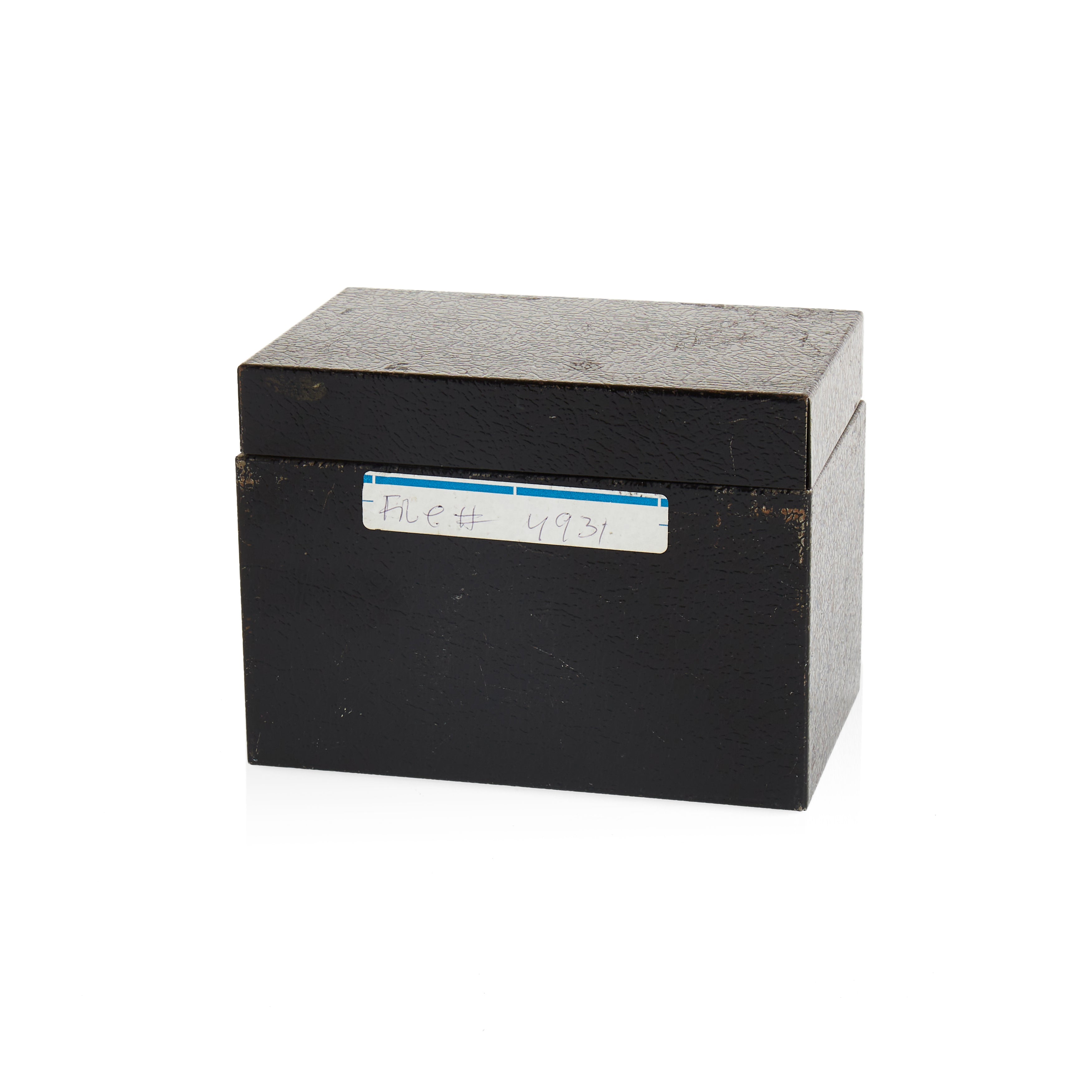 Black Index Card File Box - Gil & Roy Props