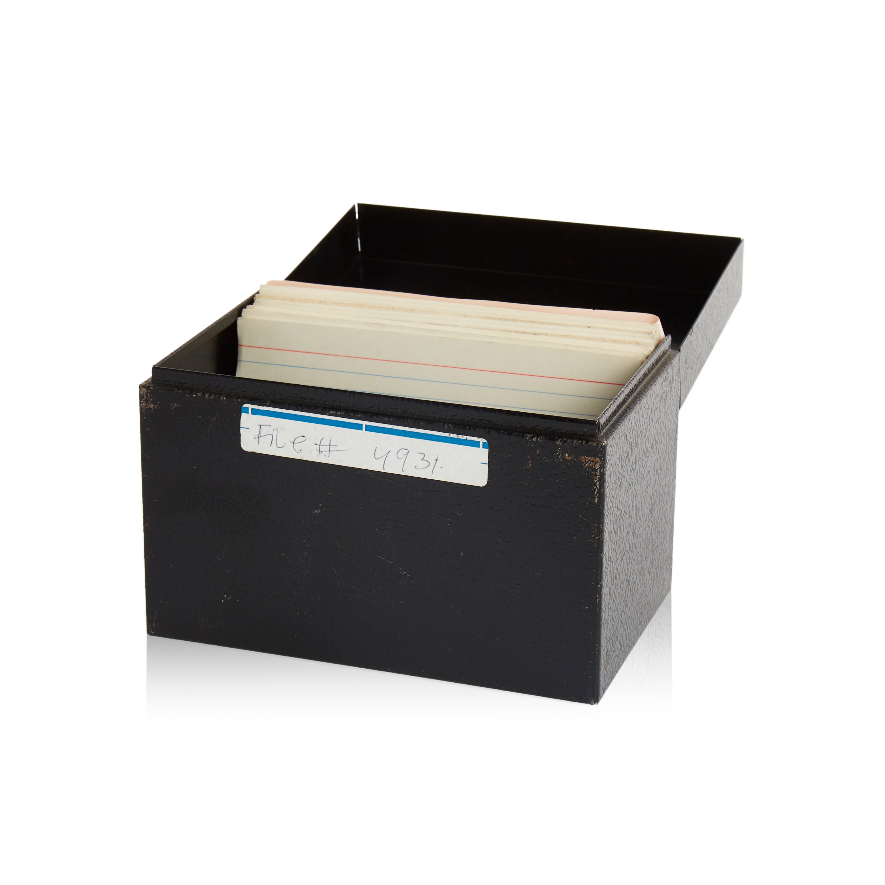 Black Index Card File Box - Gil & Roy Props