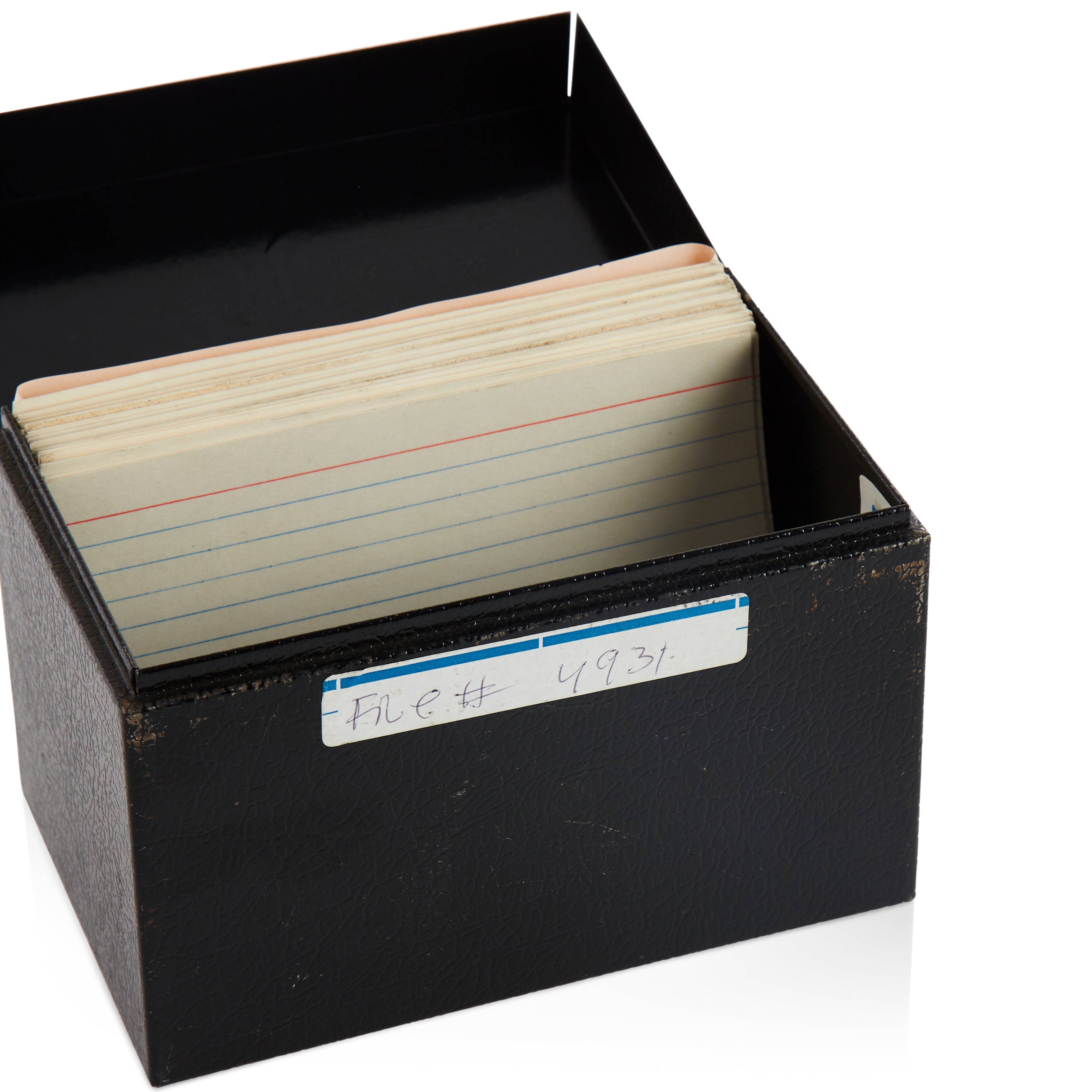 Black Index Card File Box - Gil & Roy Props