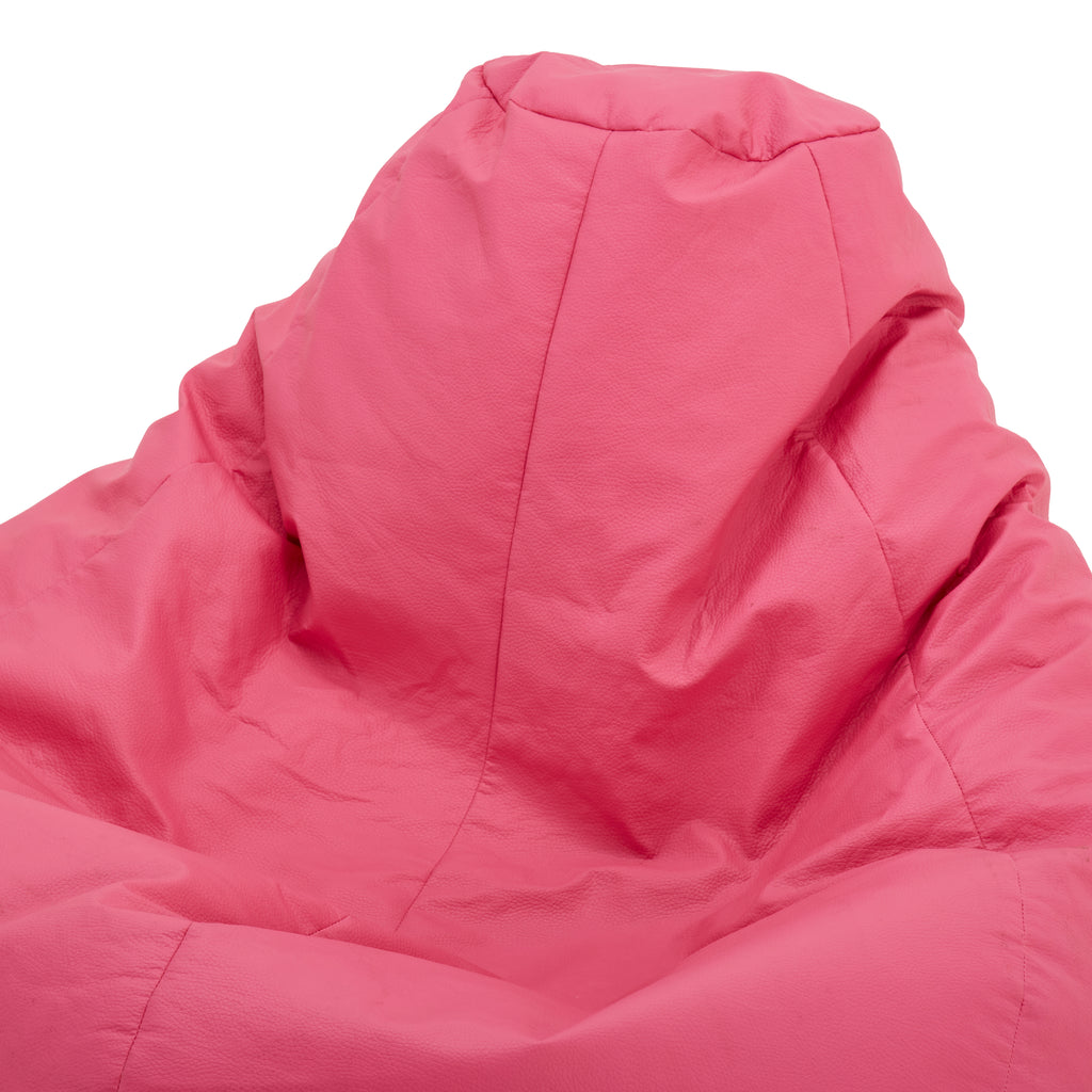 Pink Vinyl Bean Bag Chair