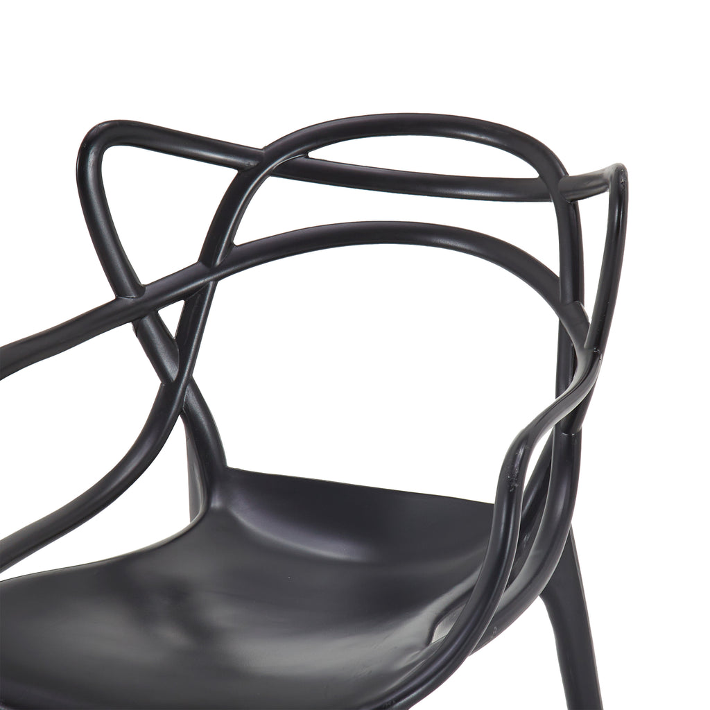 Black Modern Kartell Geometric Dining Chair
