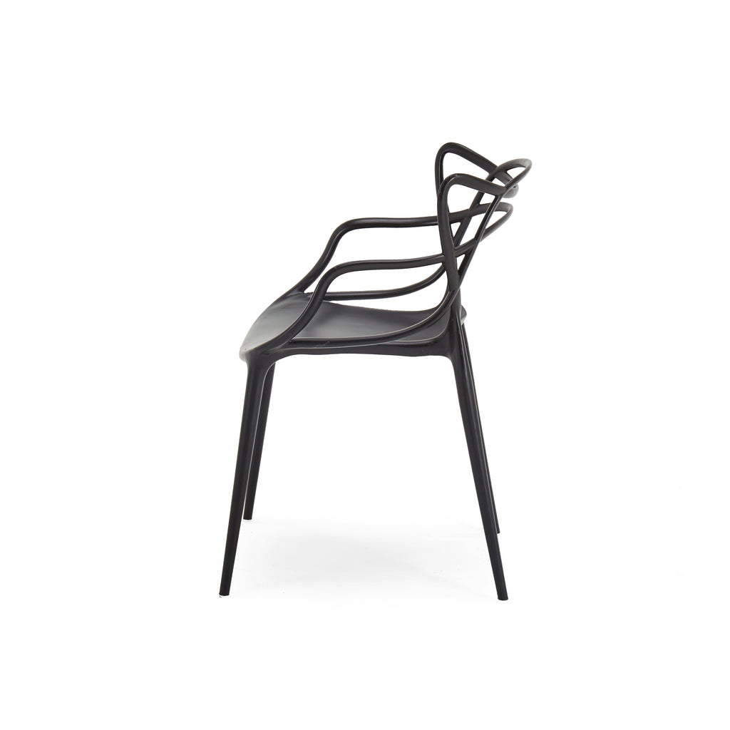 Black Modern Kartell Geometric Dining Chair