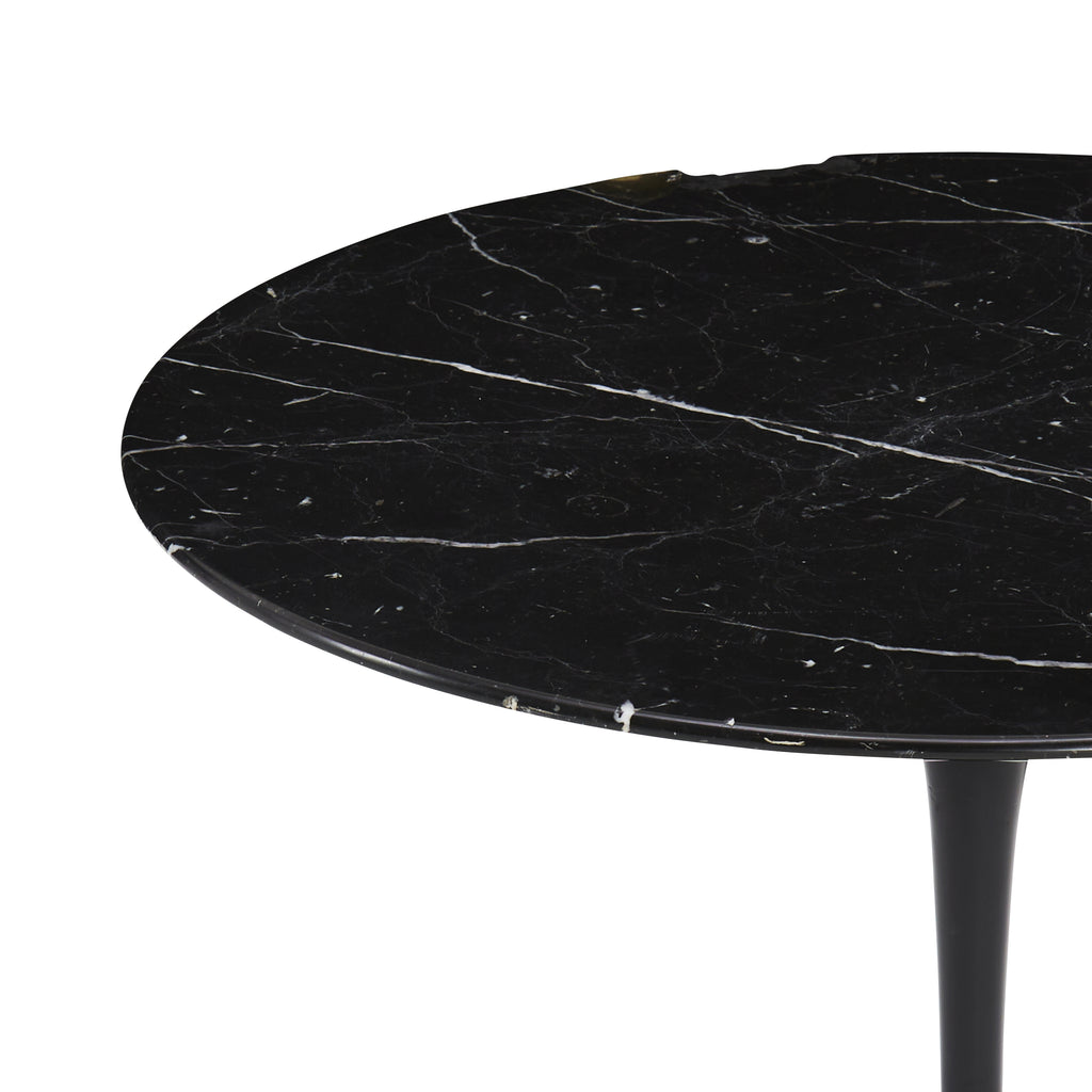 Black Marble Saarinen Style Side Table