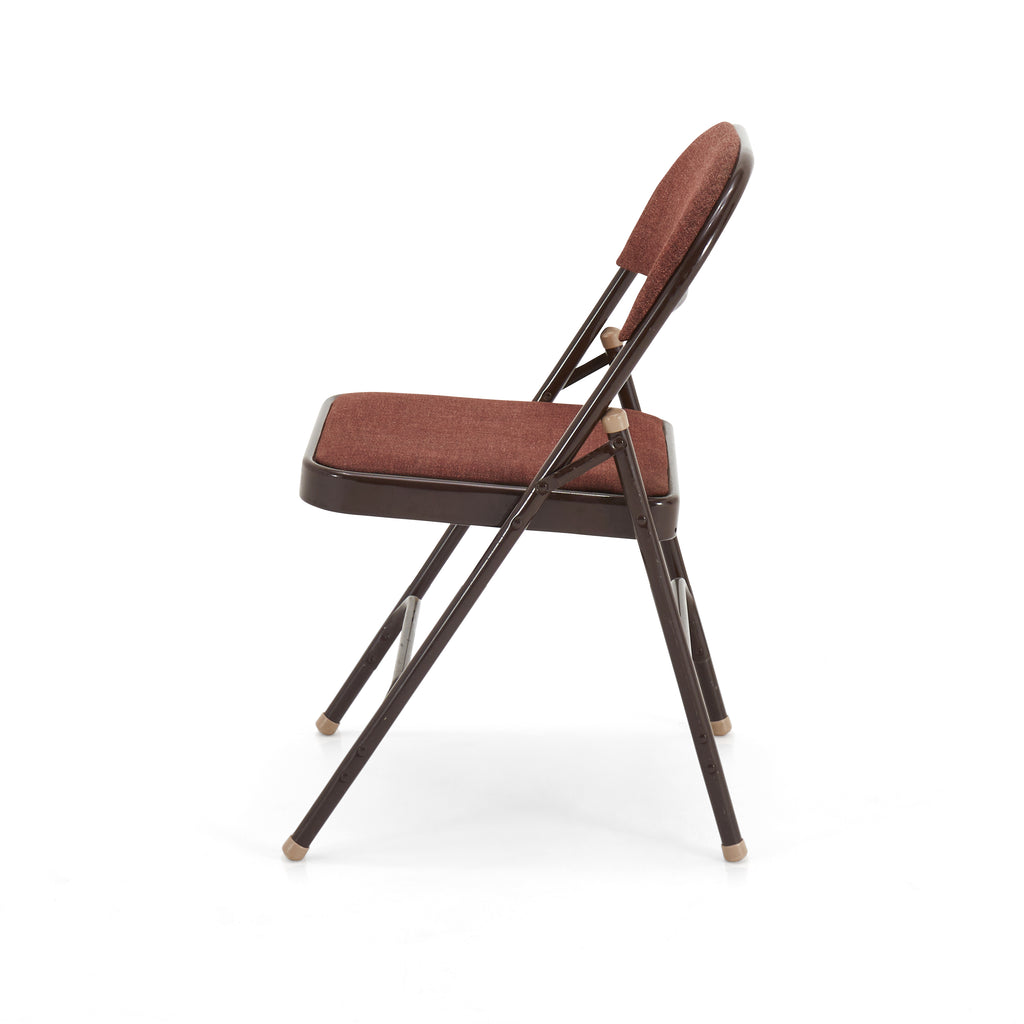 Brown and Red Folding Card Chair