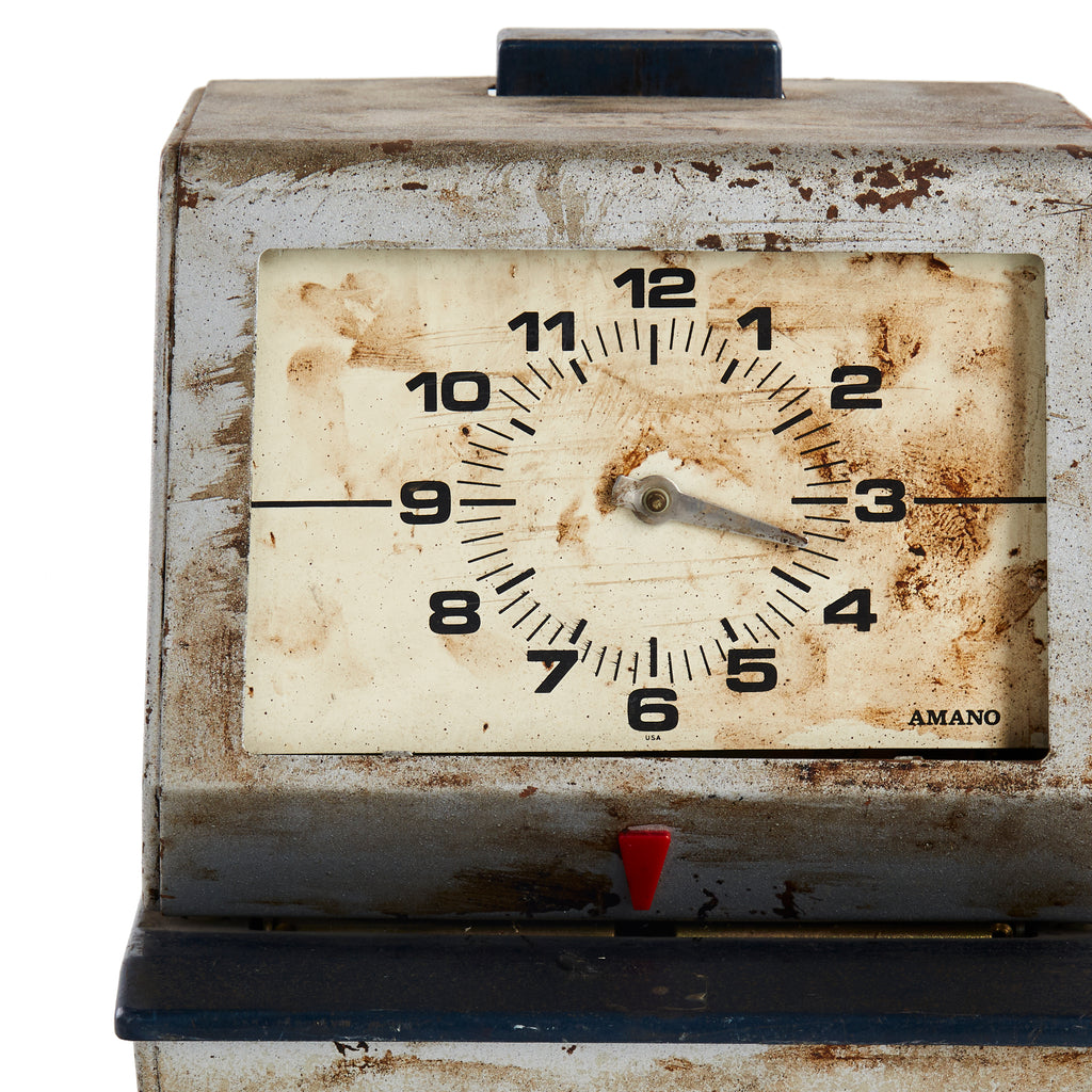 Worn Grey Amano Industrial Punch Clock