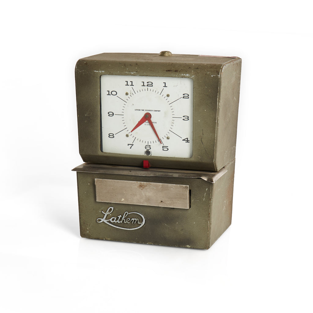 Green Lathem Industrial Punch Clock