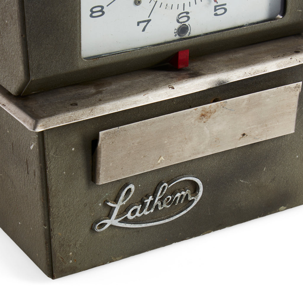 Green Lathem Industrial Punch Clock