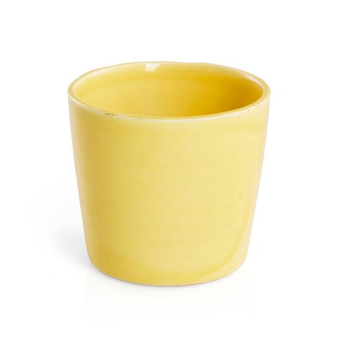 Yellow Glossy Ceramic Planter - Small