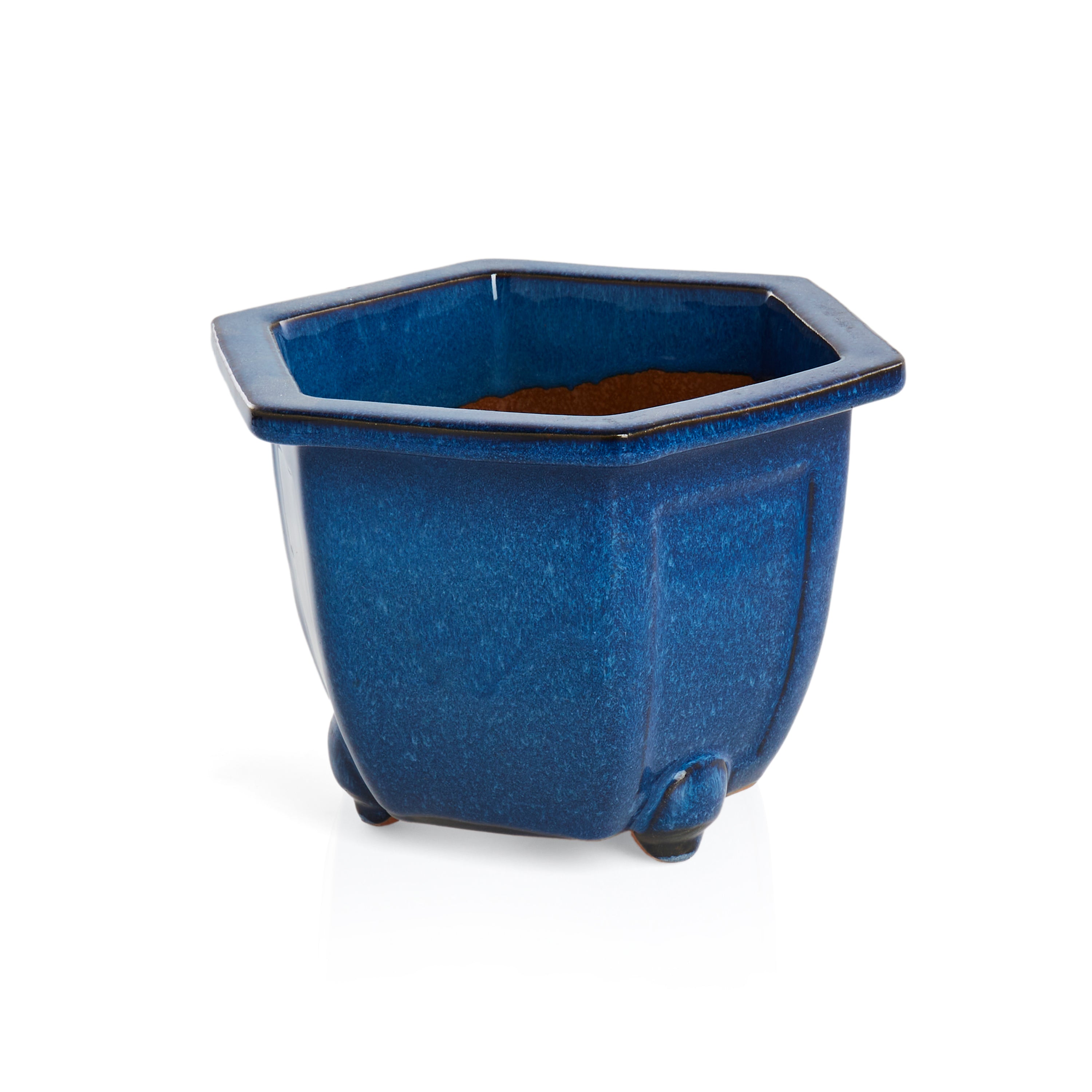 plastic hexagonal planter Small Blue Hexagon Planter