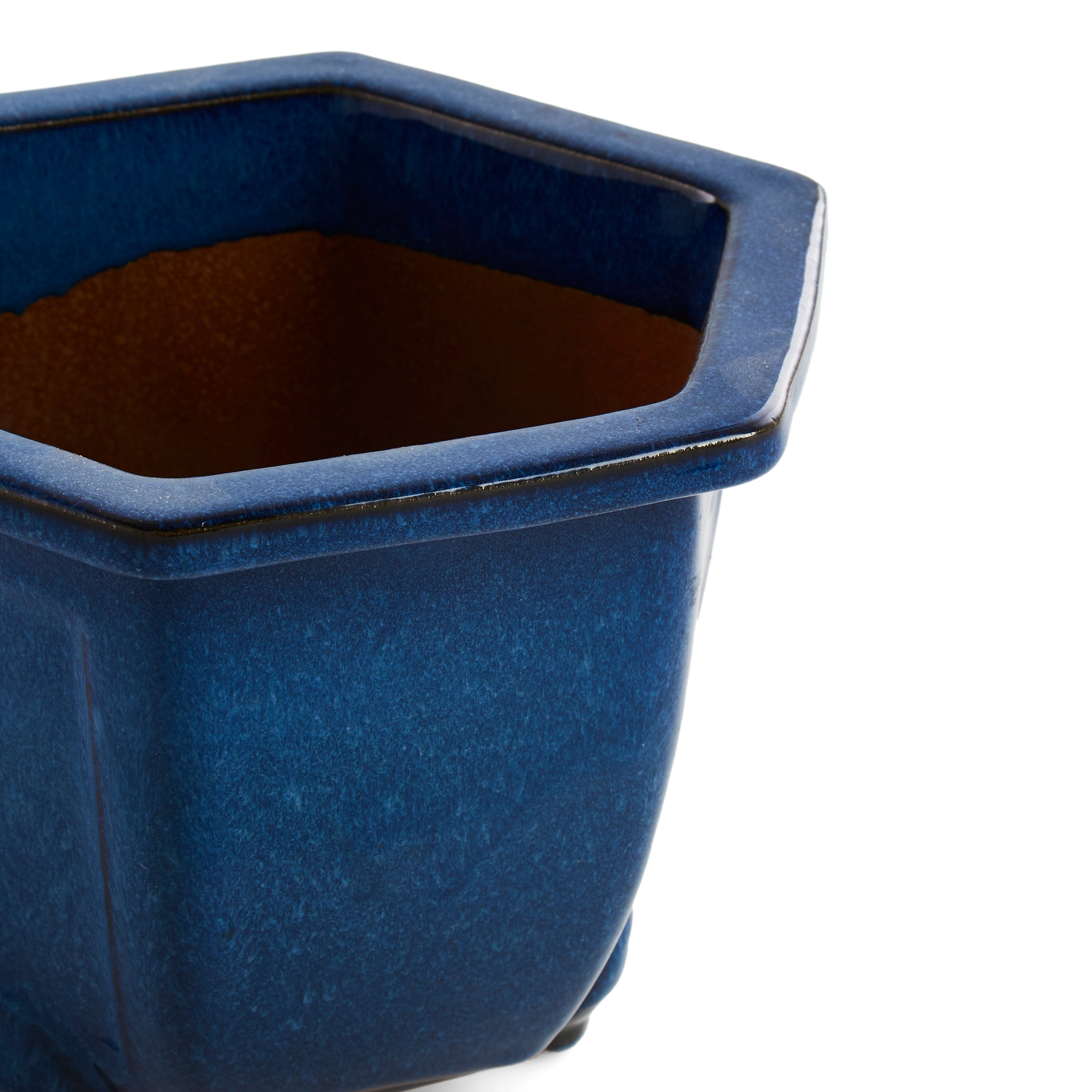plastic hexagonal planter Small Blue Hexagon Planter