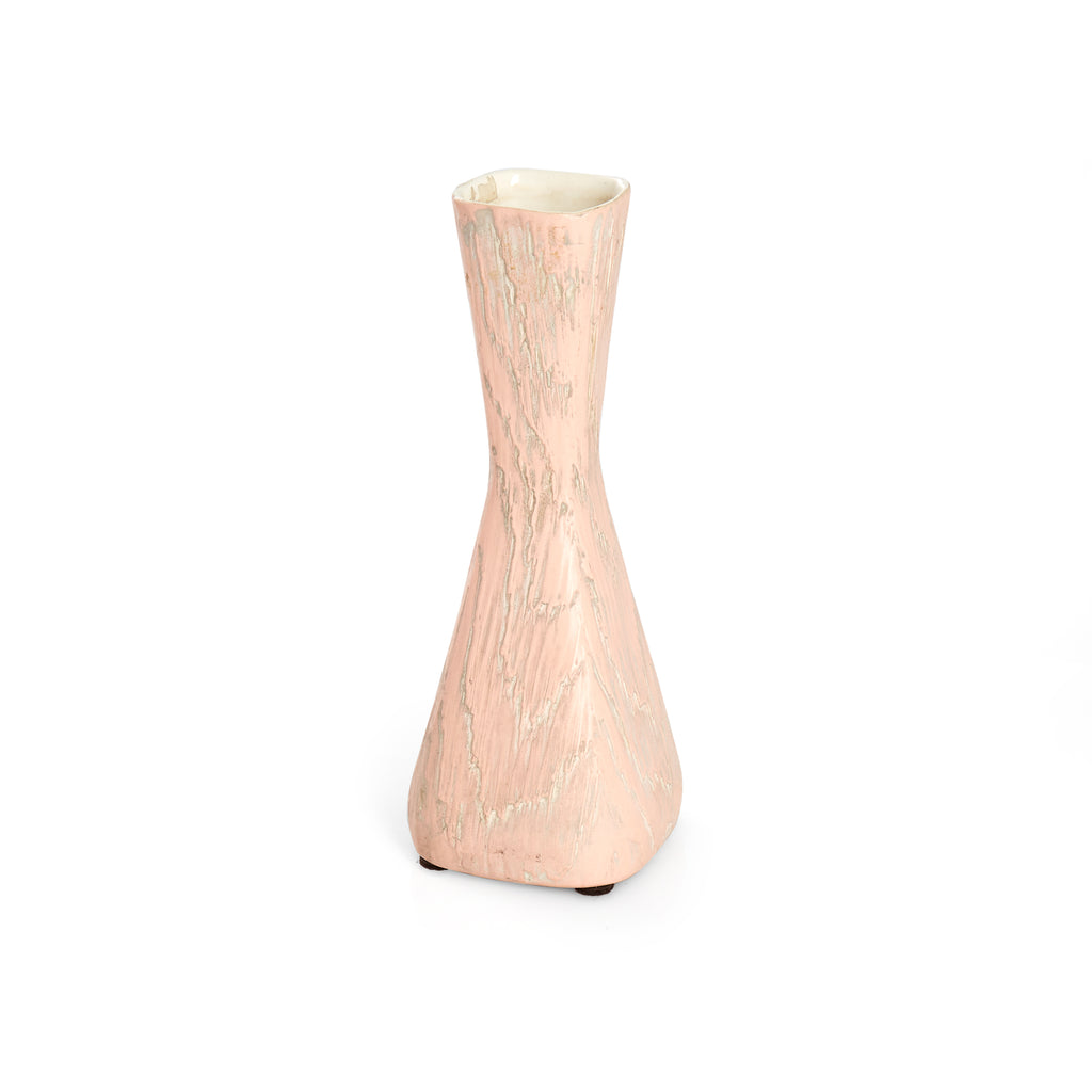 Pink Woodgrain Shawnee Thin Vase