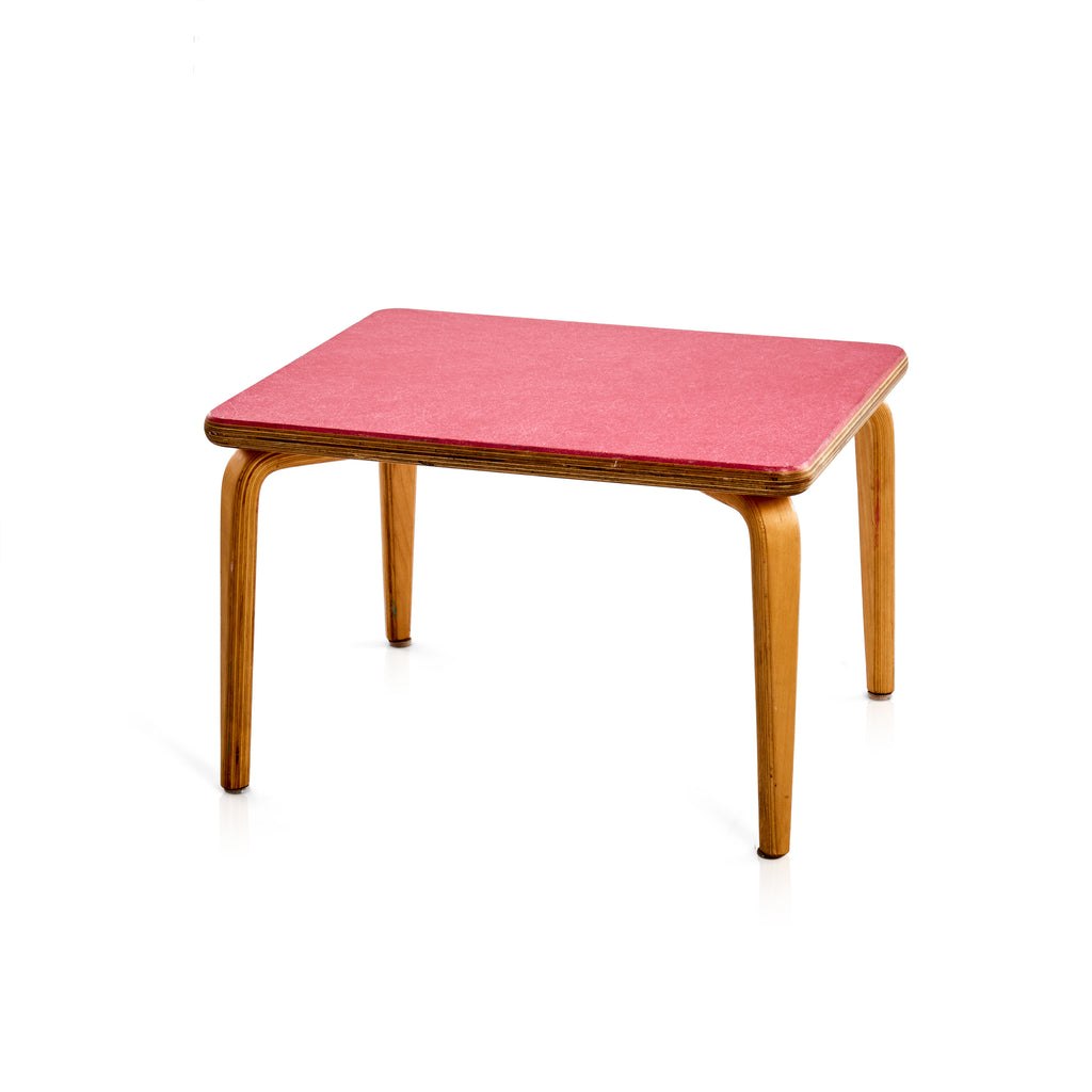 Mini Bent Wood Table - Pink