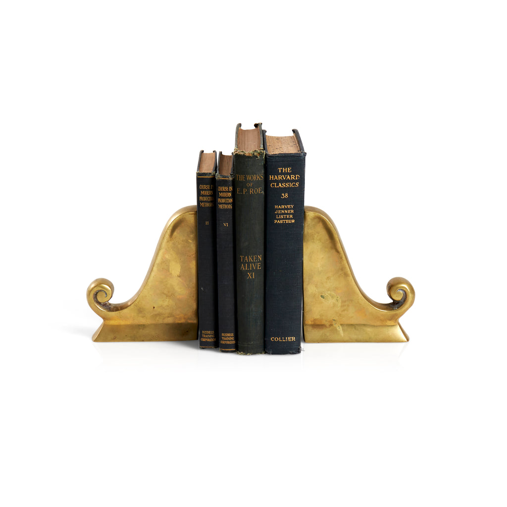 Gold Scroll Bookends