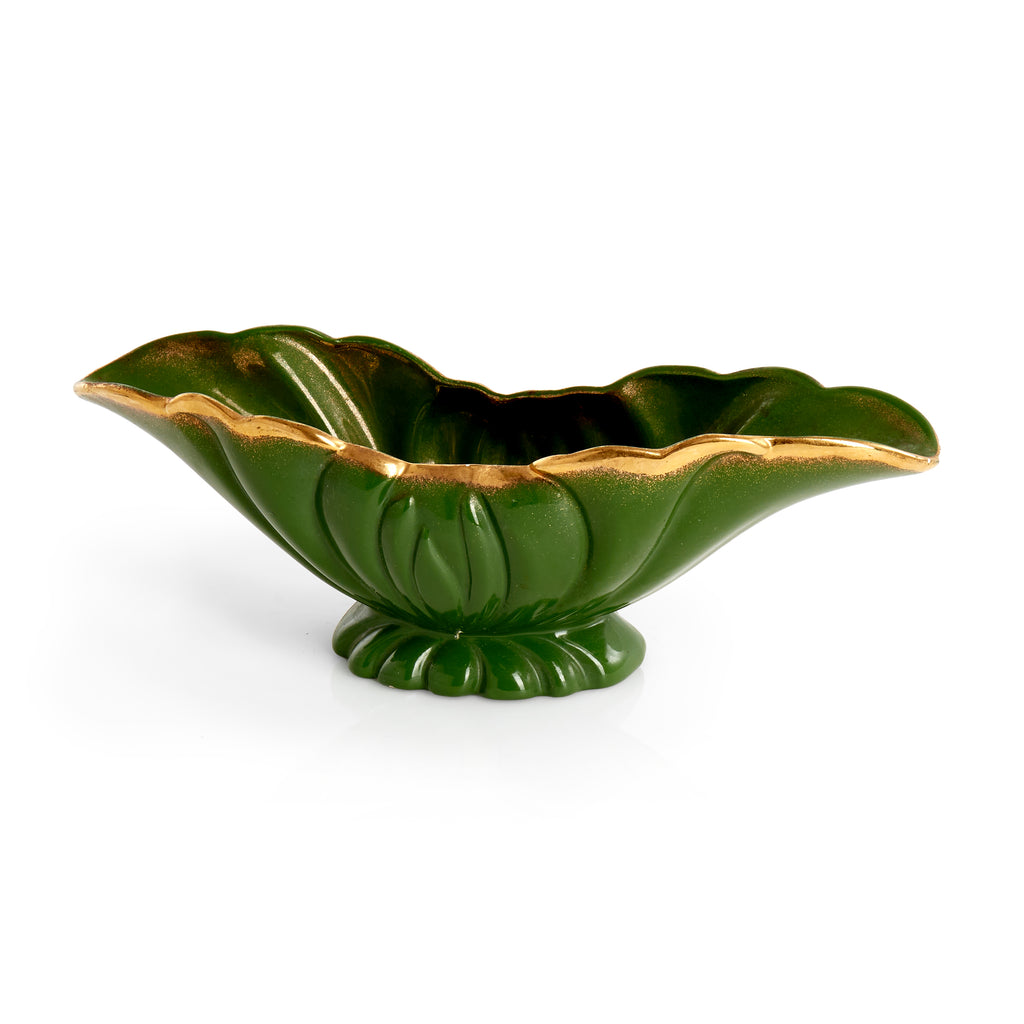 Green and Gold Decorative Bowl