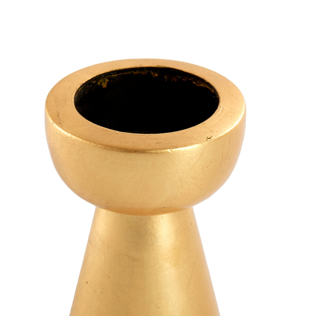 Gold Tapered Candle Holder - Tall
