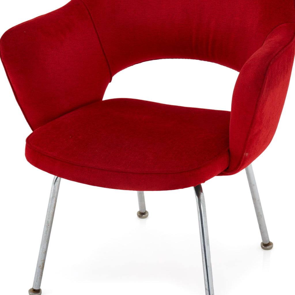 Red Saarinen Style Executive Armchair