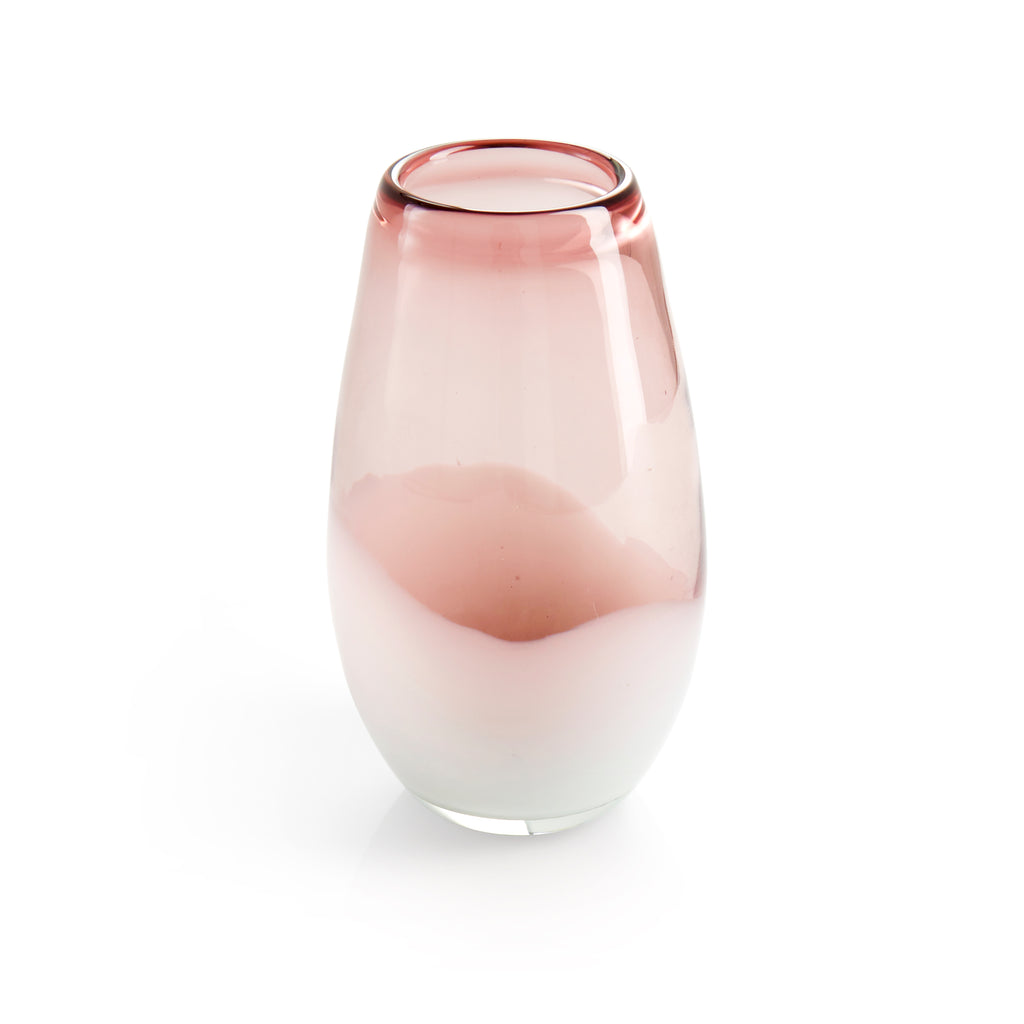 White Pink Glass Vase (A+D)