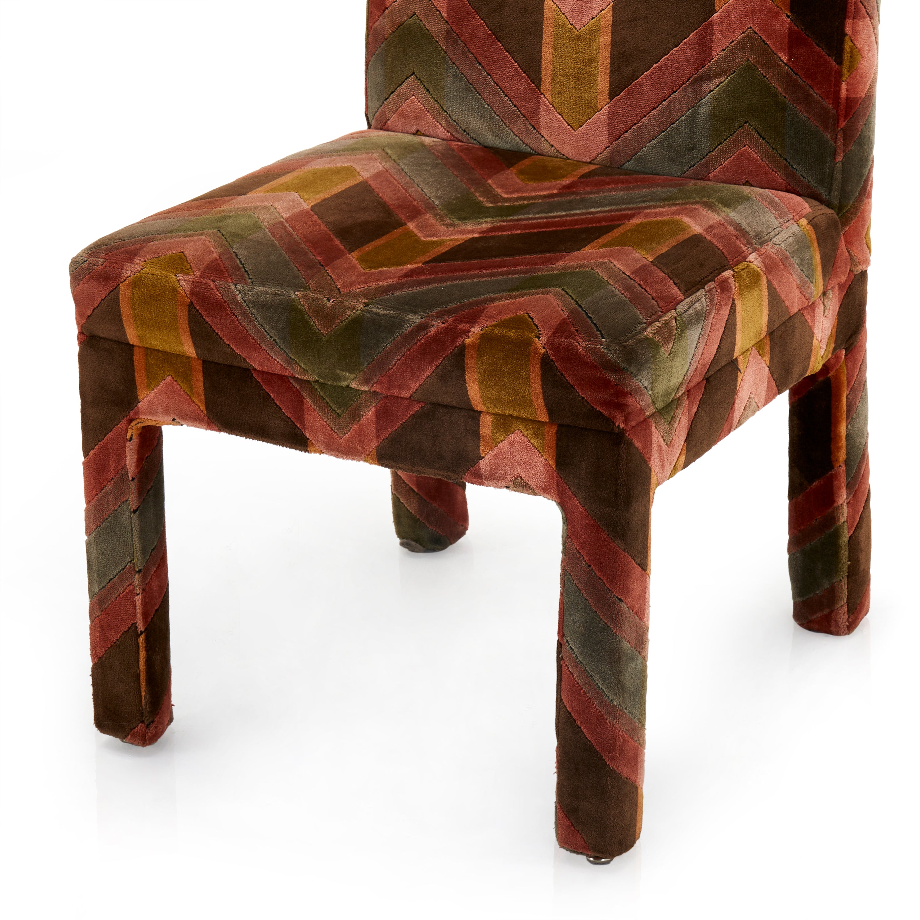 Multi-Colored Velvet Carpet Dining Chair Gil Roy Props