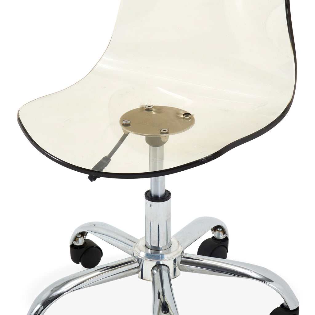 Lucite Shell Swivel Office Chair