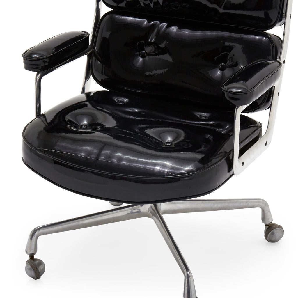 Black Patent Shiny Office Chair