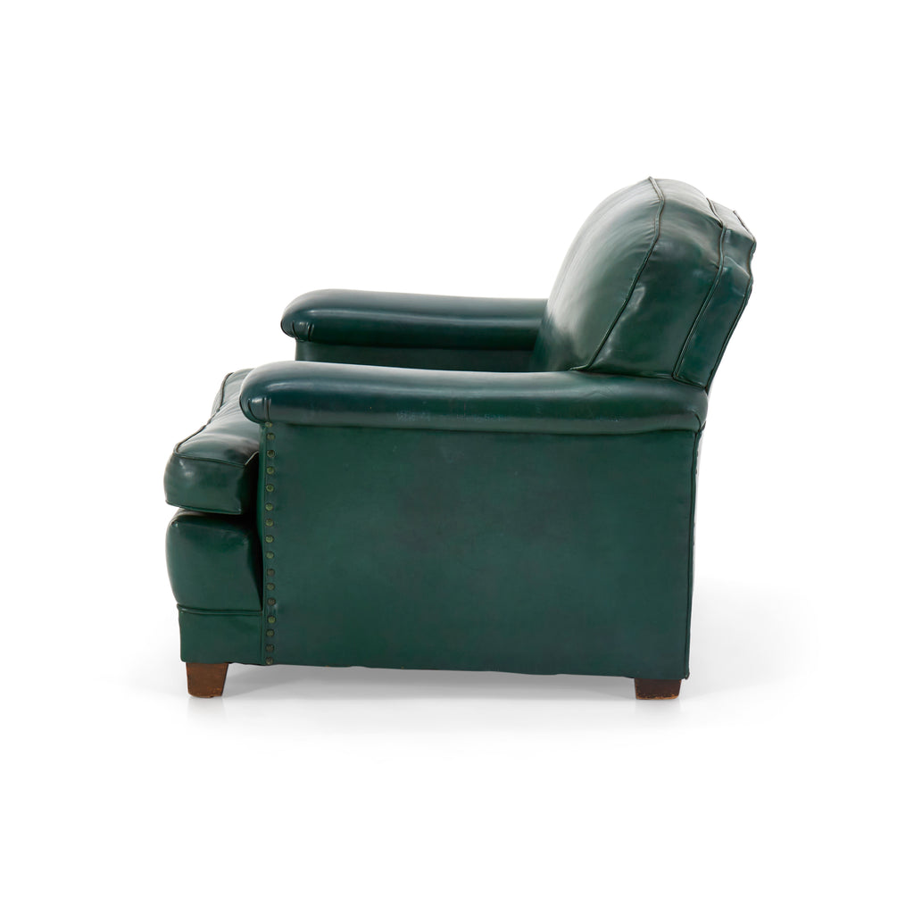 Green Leather Lounge Chair