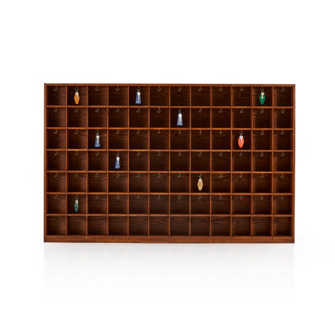 Wood Hotel Key Holder Cabinet