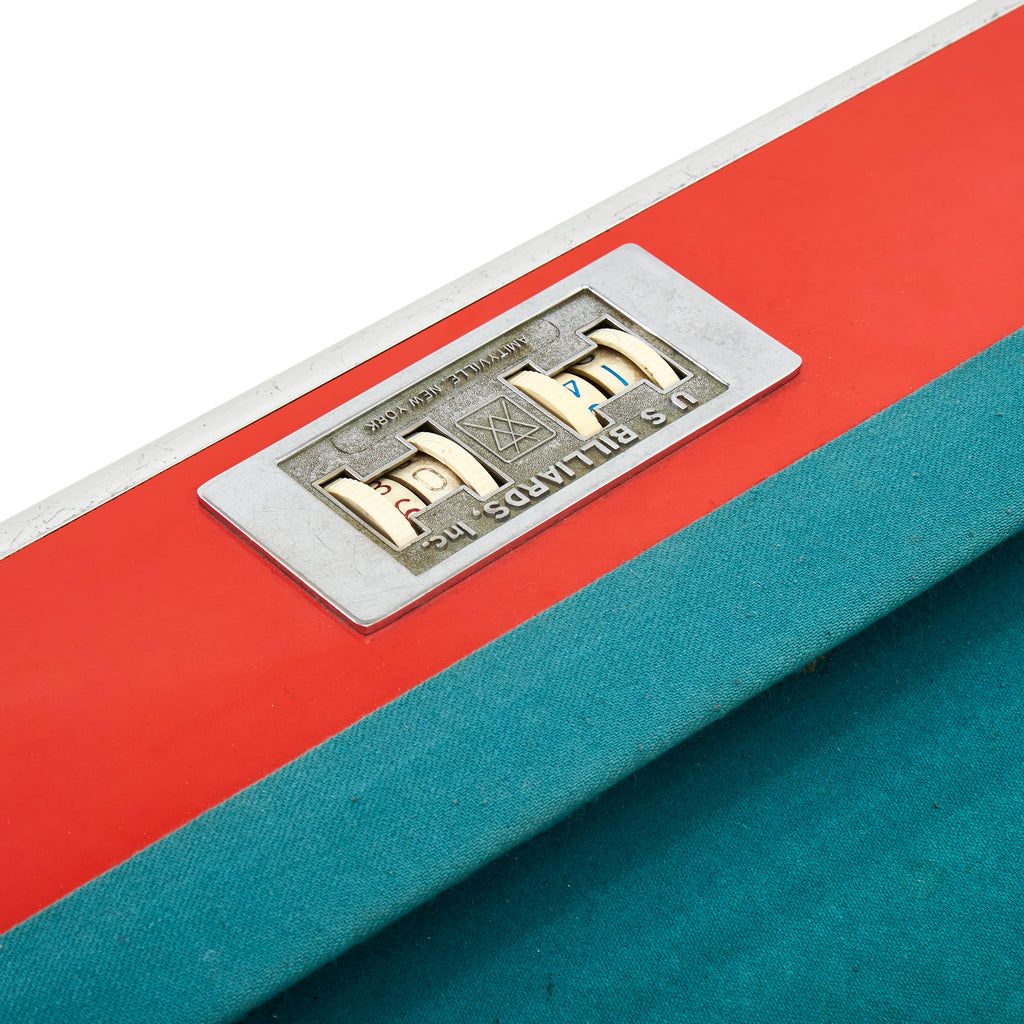 Red & White Billiards Pool Table