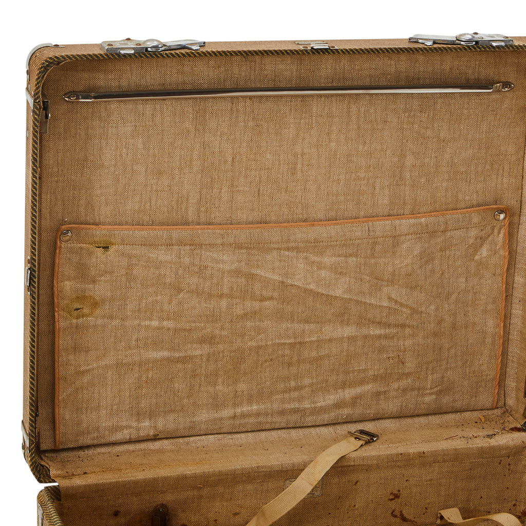Brown Tweed Vintage Suitcase