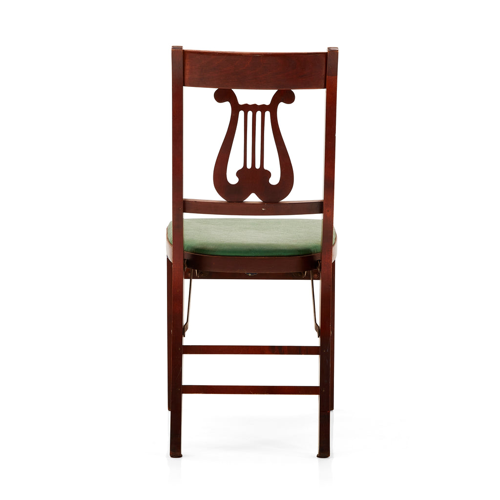 Green & Wood Lyre Dining Chair