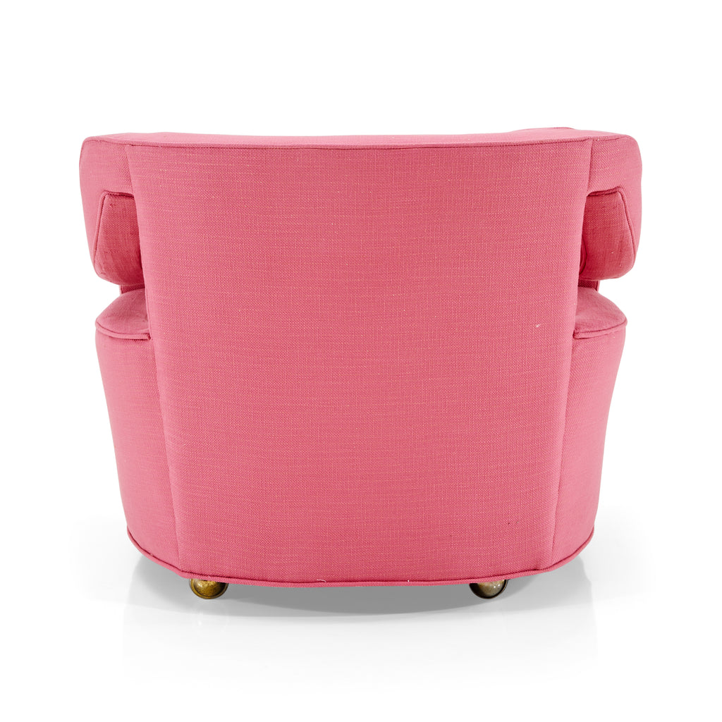 Pink Armchair with Tufted Back