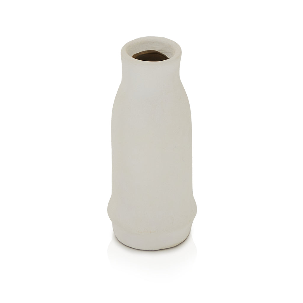 White Small Ceramic Bottle (A+D)