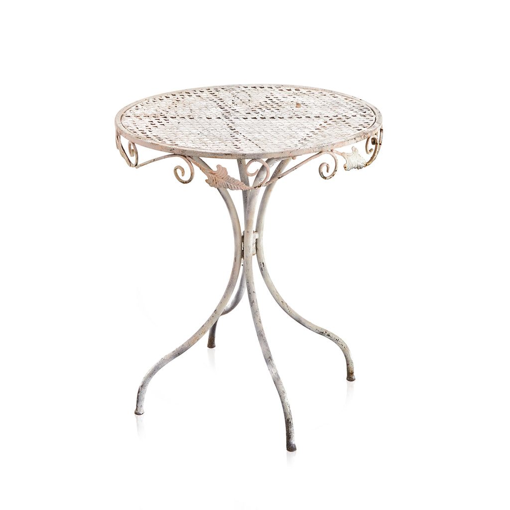 White Metal Rustic Outdoor Table