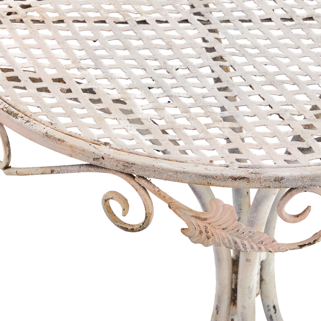 White Metal Rustic Outdoor Table