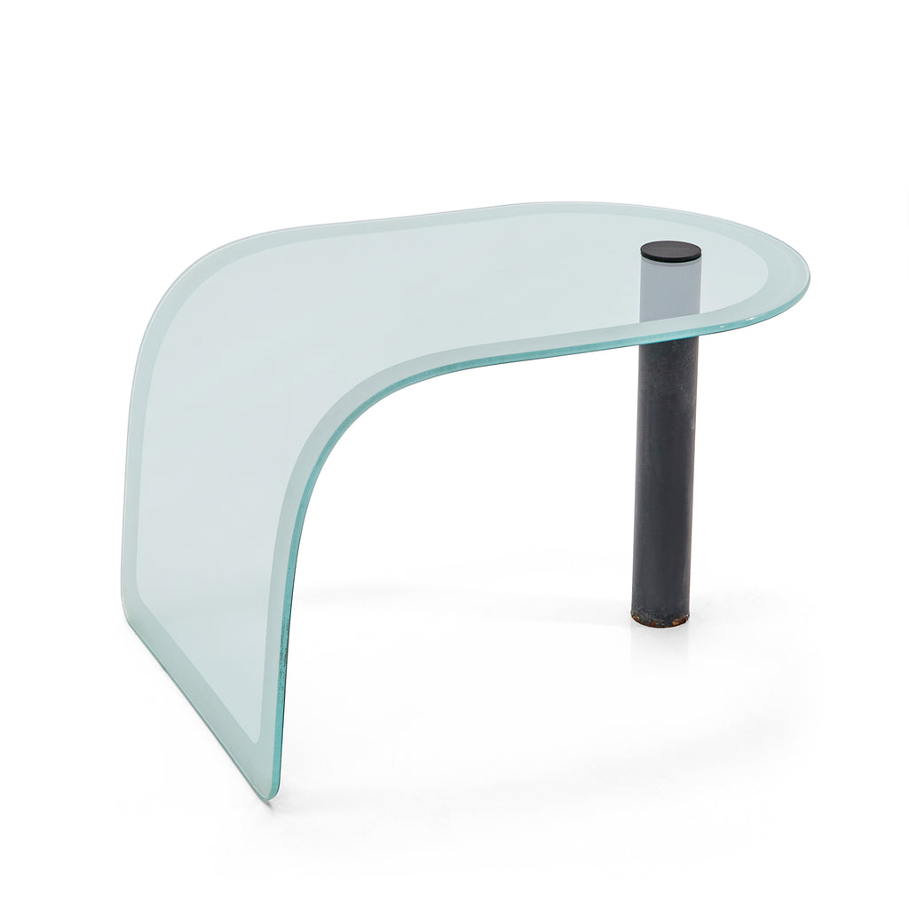 Glass Contemporary Curved Side Table