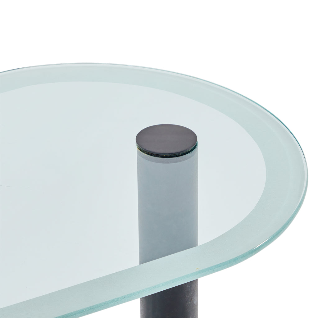 Glass Contemporary Curved Side Table