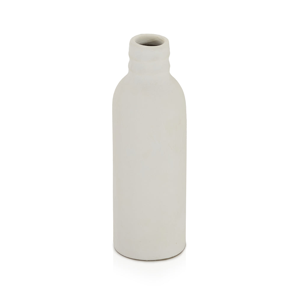 White Large Ceramic Bottle (A+D)