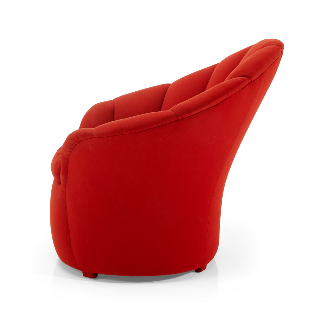 Red Shell Art Deco Arm Chair