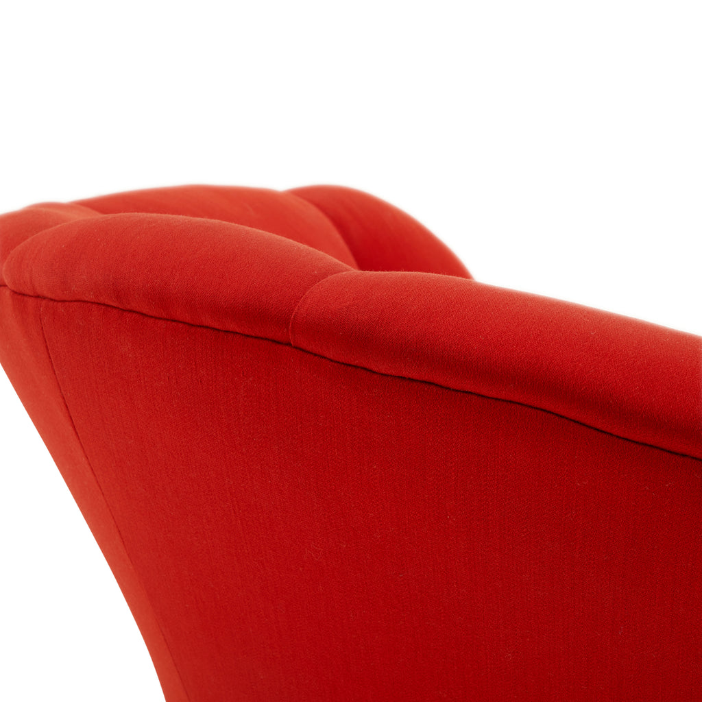Red Shell Art Deco Arm Chair