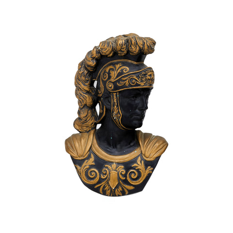 Gold & Black Roman Warrior Bust - Right-Facing