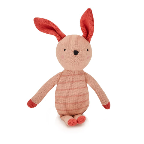 Pink Striped Bunny Stuffed Animal (A+D)