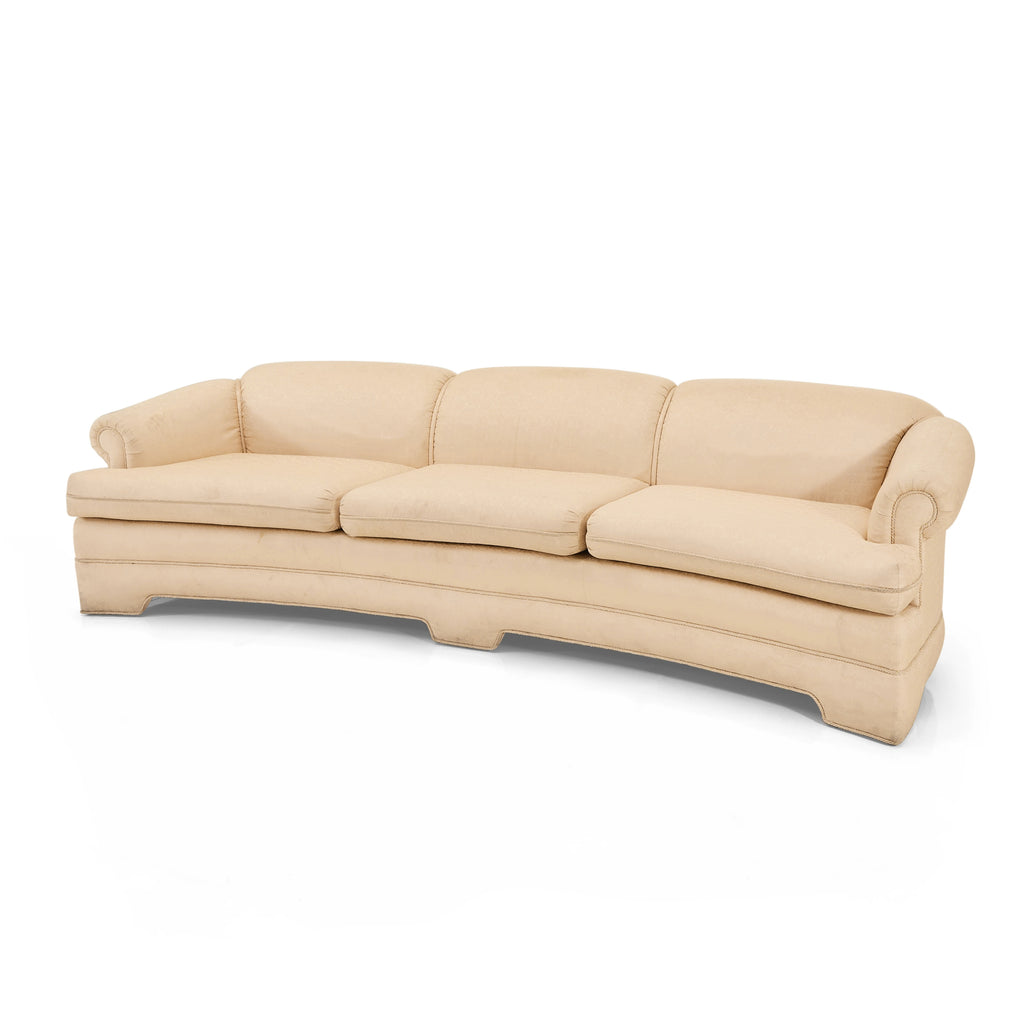 White Cream Large Curved Sofa