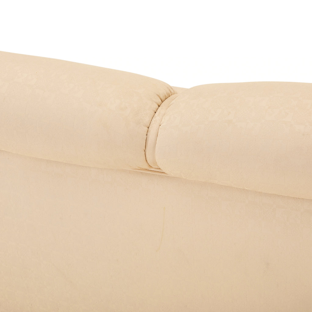 White Cream Large Curved Sofa