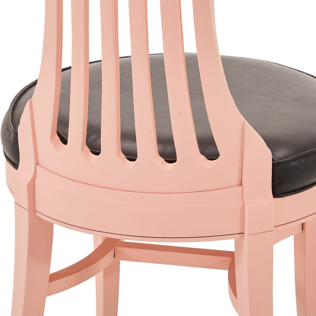 Pink Wood Victorian High-backed Office Chair