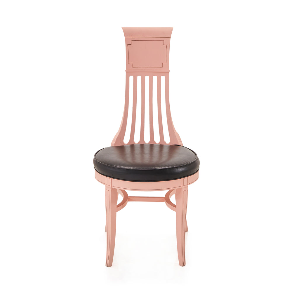 Pink Wood Victorian High-backed Office Chair