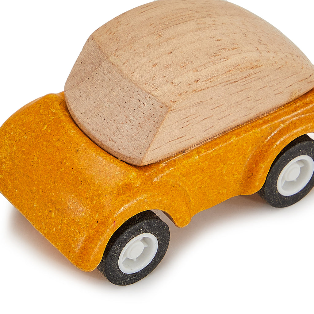 Yellow Wood Toy Car Beetle (A+D)