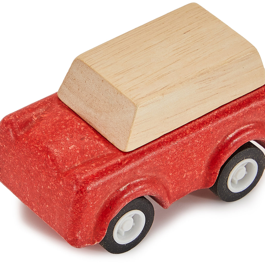 Red Wood Toy Car SUV (A+D)