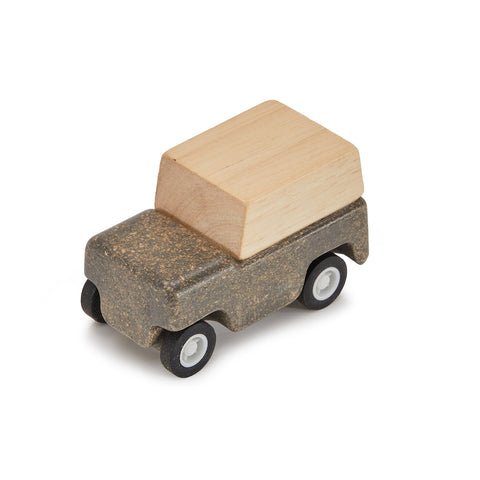 Grey Wood Toy Car Jeep (A+D)
