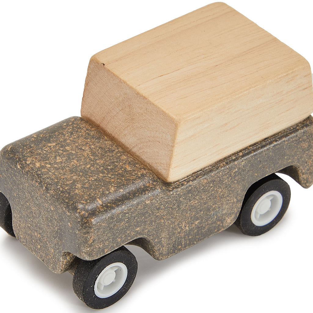 Grey Wood Toy Car Jeep (A+D)