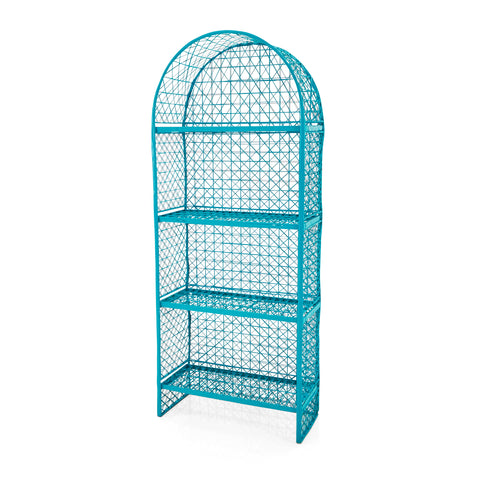 Turquoise Spun Fiberglass Outdoor Shelf