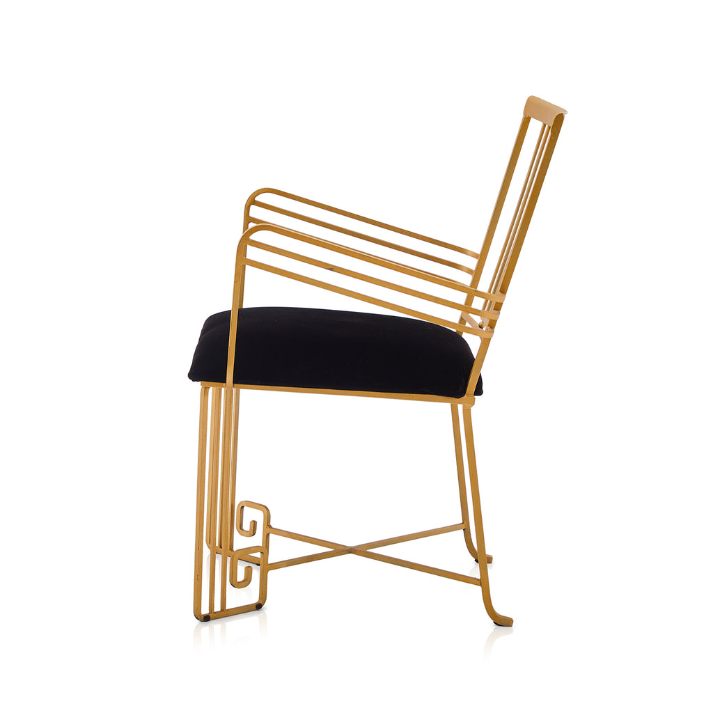 Gold Art Deco Dining Chair